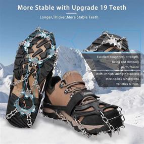 img 3 attached to 🧗 Crampons Ice Cleats Traction Snow Grips: Anti-Slip 19 Spikes for Men & Women - Ideal Walk Traction Cleats for Hiking, Fishing & Mountaineering