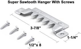 img 1 attached to 🔩 2 Pack of Extra Durable Sawtooth Hangers with Screws for Heavy-Duty Use