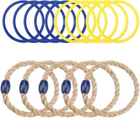 img 1 attached to 🎪 EVERICH Toy Yard Games - Ring Toss Game for Kids and Adults - Lawn Outdoor Games for Family - Easy Assembly - Includes 10 Plastic Rings, 5 Ropes, and Carry Bag