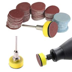 img 1 attached to 🔧 Saiper 100pcs 1" Sanding Discs Pad Sander Disk Kit with 1/8” Shank Abrasive Polish Pad Plate for Dremel Rotary Tool, Assorted Grit Paper (100/180/240/1500/3000)