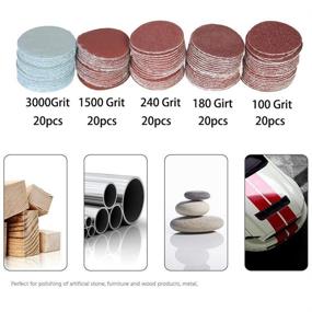 img 2 attached to 🔧 Saiper 100pcs 1" Sanding Discs Pad Sander Disk Kit with 1/8” Shank Abrasive Polish Pad Plate for Dremel Rotary Tool, Assorted Grit Paper (100/180/240/1500/3000)