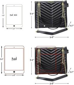 img 3 attached to Quilted Shoulder Leather Designer Crossbody Women's Handbags & Wallets for Shoulder Bags