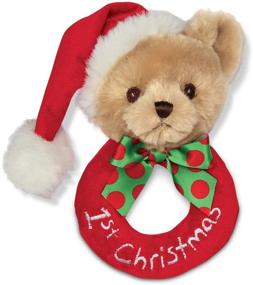 img 3 attached to Bearington Baby's 1st Christmas Plush Soft Ring Rattle: A Delightful 5.5-Inch Toy for Your Little One