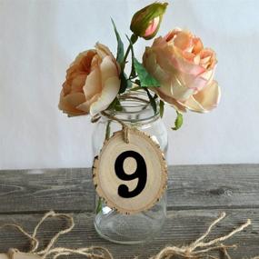 img 1 attached to 🔢 LUOEM 10pcs 1-10 Wedding Table Numbers: Elegant Wood Slice Centerpieces for Wall Decor, Crafts, and DIY Projects