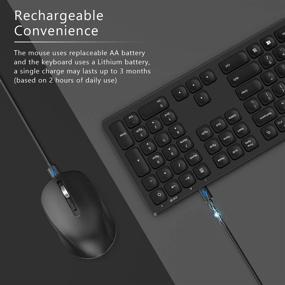 img 3 attached to Rechargeable Wireless Keyboard And Mouse Combo