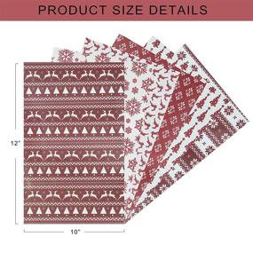 img 3 attached to 🎄 Mabende Christmas Heat Transfer Vinyl Bundle: 6-Piece 12''x 10'' Xas Iron-On HTV for T-Shirts and Garments with Adhesive Vinyl Sheets for Cricut, Silhouette, and Cameo Cutters - Christmas Red Series