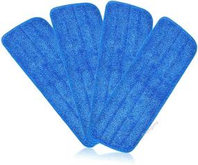 img 4 attached to 🧹 Gulongome 4 Pack Microfiber Spray Mop Replacement Heads for Wet Dry Mops - Bona Floor Care System Compatible Cleaning Pads