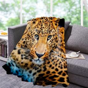 img 1 attached to Animal Cheetah Leopard Blanket Living