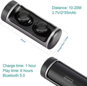 img 3 attached to Bluetooth 5.0 True Wireless Earbuds with 3D Stereo Sound, Portable Rotation Charging Box for Gym Sport, Built-in Mic for iPhone, Android