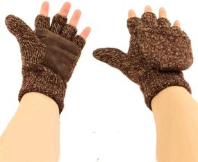 img 1 attached to 🧤 Men's Thinsulate Thick Knitted Mitten Gloves - Essential Accessories in Gloves & Mittens