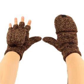 img 3 attached to 🧤 Men's Thinsulate Thick Knitted Mitten Gloves - Essential Accessories in Gloves & Mittens