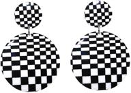 checkered racing earrings for girls - designeddazzle checkerboard jewelry logo