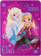 👭 disney frozen "loving sisters" micro raschel throw blanket - vibrant 46" x 60" design - multicolor - 1 count logo