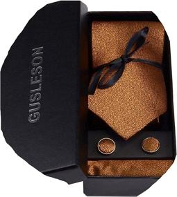 img 4 attached to Поднимите свой стиль с помощью нарукавных пуговиц и галстука GUSLESON Pocket Cufflinks Necktie 0756 11.