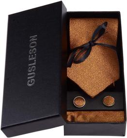 img 3 attached to Поднимите свой стиль с помощью нарукавных пуговиц и галстука GUSLESON Pocket Cufflinks Necktie 0756 11.