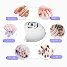 img 1 attached to GreenLife 150W UV LED Nail Curing Lamp - Gel Polish Nail Dryer with 4 Timer Settings, Professional Manicure/Pedicure Nail Light Featuring 45 LED Phototherapy Lights and Auto Sensor - Nail Art Machine