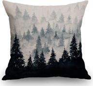🏞️ ssoiu watercolor mountain throw pillow covers: farmhouse décor at its finest - 18x18 inches logo