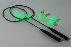 img 3 attached to 🏸 Ракетки для бадминтона с LED-подсветкой Franklin Sports для 2 игроков, многоцветные