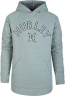 👕 stylish and comfortable: hurley birch checkered boys' pullover hoodie logo