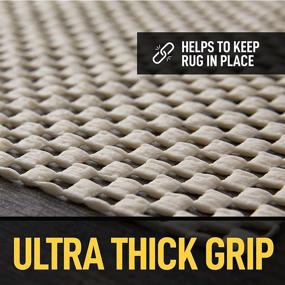 img 2 attached to Grip Master 2X Thick Area Rug Pad Grippers, 6 x 9 Feet, Cushioned for Hard 🔒 Surface Floors, Maximum Gripper and Cushion for Under Rugs, Protection Pads for Hardwood Floors, Under Carpet Mats