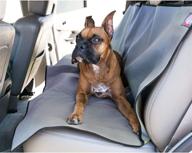 premium waterproof back seat cover 🚗 by majestic pet products - uptown grey logo