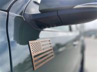 bronze 3d american flag emblem decal cut-out - set of 2 with 3m adhesive badge for car or truck logo