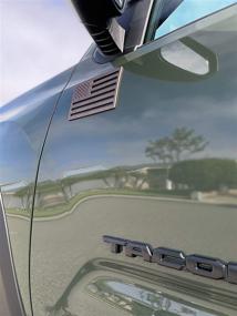img 1 attached to Bronze 3D American Flag Emblem Decal Cut-Out - Set of 2 with 3M Adhesive Badge for Car or Truck