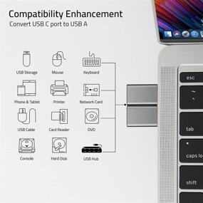 img 3 attached to 💻 SAILLIN Адаптер USB C к USB 3.0 [3 штуки], Мужской USB C к Женскому USB адаптеру (подходит бок о бок) с iPad Mini/Pro 2021, iMac 2021, совместимость с MacBook Air/Pro 2020 - для устройств Type C или Thunderbolt 3