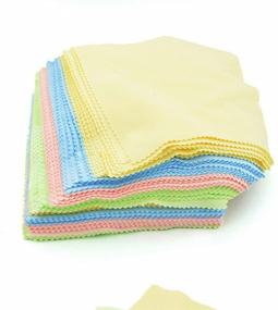 img 2 attached to 🧼 Pack of 100 Microfiber Cleaning Cloths for Eyeglasses, Cell Phones, Screens - Ultimate Cleaning Solution