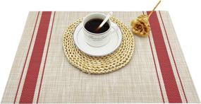 img 3 attached to 🍽️ ZJUIKYME Placemats - Heat Resistant, Anti-Skid, and Resistant to Wear