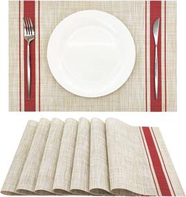 img 4 attached to 🍽️ ZJUIKYME Placemats - Heat Resistant, Anti-Skid, and Resistant to Wear