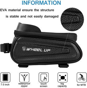 img 1 attached to 🚲 STAHMFOVER Bike Phone Bag: Waterproof Front Frame Bicycle Storage with Touch Screen, Large Capacity Handlebar Bag – ideal for Road & Mountain Biking, Black