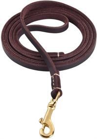 img 3 attached to WOPOKY Genuine Leather Leash - 4FT / 5FT / 6FT - Ideal for Training and Walking Small to Medium Dogs - Black / Brown Color Options