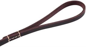 img 1 attached to WOPOKY Genuine Leather Leash - 4FT / 5FT / 6FT - Ideal for Training and Walking Small to Medium Dogs - Black / Brown Color Options