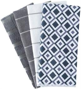 img 4 attached to 🧼 Figolo Microfiber Kitchen Towels - Dish Cloth Set of 4, Ultra Absorbent and Soft, 26 X 18 Inch