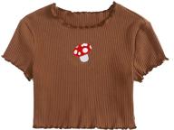 soly hux cartoon embroidery mushroom girls' clothing logo