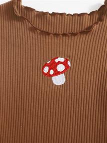 img 1 attached to SOLY HUX Cartoon Embroidery Mushroom Girls' Clothing