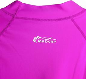 img 1 attached to Sun-Safe Swim Companion: MADCAP Girls Rash Guard Long Sleeve Swimwear for Girls 4-16 Years Old