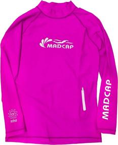 img 3 attached to Sun-Safe Swim Companion: MADCAP Girls Rash Guard Long Sleeve Swimwear for Girls 4-16 Years Old