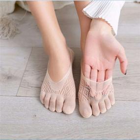 img 1 attached to Toe Socks for Women, Pack of 5 Pairs - Athletic Five Finger Socks