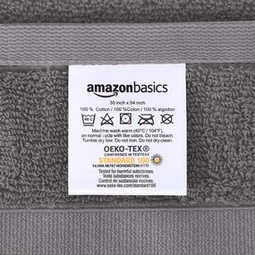 img 2 attached to 🛀 Amazon Basics Everyday Bath Towels, Set of 4, Powder Grey: Soft, Durable, 100% Cotton
