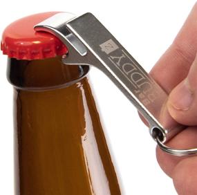 img 3 attached to 🔑 Premium Aluminum Keychain Bottle Opener - Compact, Versatile & Durable - Vibrant Colors - Bartender's Best Choice - Ergonomic Design Silver