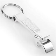 🔑 premium aluminum keychain bottle opener - compact, versatile & durable - vibrant colors - bartender's best choice - ergonomic design silver логотип