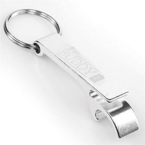 img 4 attached to 🔑 Premium Aluminum Keychain Bottle Opener - Compact, Versatile & Durable - Vibrant Colors - Bartender's Best Choice - Ergonomic Design Silver