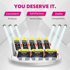 img 3 attached to 🖨️ Intactech Compatible Kodak 10XL 10B 10C Ink Cartridges - Combo Pack of 8 (5 Black, 3 Color) | For Kodak ESP 3, ESP 3250, 5250, 9250, Office 6150, EASYSHARE 5500, Hero 7.1, 9.1, 6.1 Printers