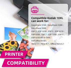 img 2 attached to 🖨️ Intactech Compatible Kodak 10XL 10B 10C Ink Cartridges - Combo Pack of 8 (5 Black, 3 Color) | For Kodak ESP 3, ESP 3250, 5250, 9250, Office 6150, EASYSHARE 5500, Hero 7.1, 9.1, 6.1 Printers