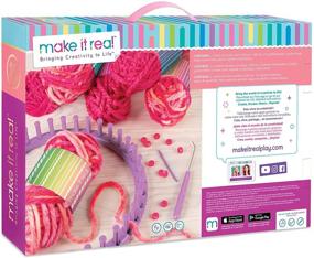 img 3 attached to 🧶 Make It Real - Kids Beanie and Infinity Scarf Knitting Kit - Beginner's Crochet Set with Loom, Hook, and Needle - DIY Craft Kit for Teaching Kids to Crochet Beanie & Scarf