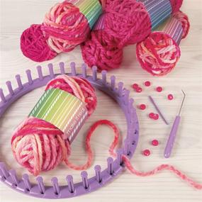 img 2 attached to 🧶 Make It Real - Kids Beanie and Infinity Scarf Knitting Kit - Beginner's Crochet Set with Loom, Hook, and Needle - DIY Craft Kit for Teaching Kids to Crochet Beanie & Scarf