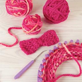 img 1 attached to 🧶 Make It Real - Kids Beanie and Infinity Scarf Knitting Kit - Beginner's Crochet Set with Loom, Hook, and Needle - DIY Craft Kit for Teaching Kids to Crochet Beanie & Scarf
