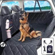 car hammock for dogs - car seat covers for dogs heavy duty - dog car seat cover for back seat with mesh window multiple pockets logo